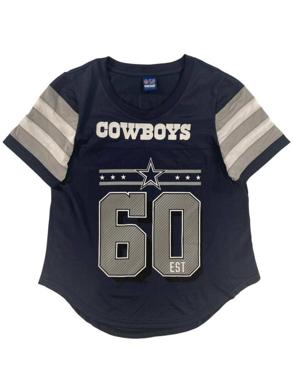 Ultra Game NFL Football Dallas Cowboys '60' Navy Jersey T-Shirt Youth Size L NEW